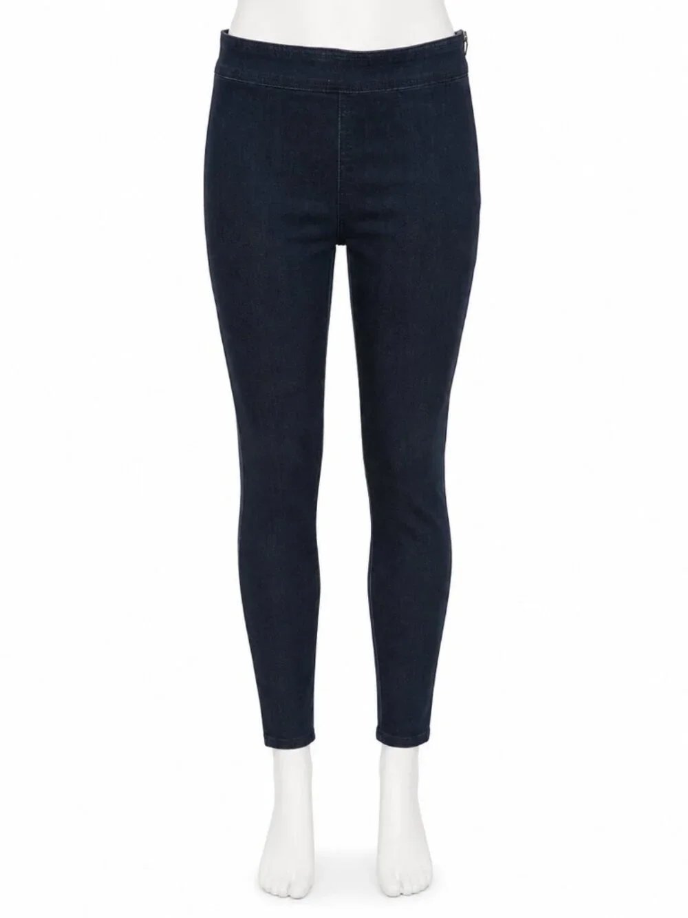 Tory Burch Stretch Side Zip Skinny Jeans Dark Indigo Pull On Denim Sz 26